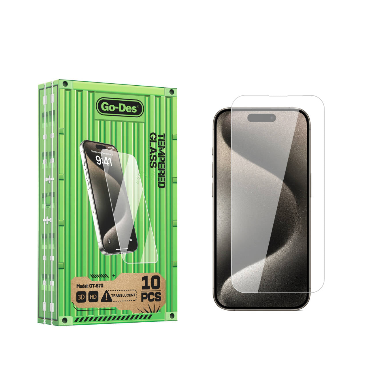 Go-Des iPhone 15 Pro Max Parmak İzi Bırakmayan 9H Oleofobik Bom Glass Ekran Koruyucu 10'lu Paket Go-Des iPhone 15 Pro Max Parmak İzi Bırakmayan 9H Oleofobik Bom Glass Ekran Koruyucu 10'lu Paket